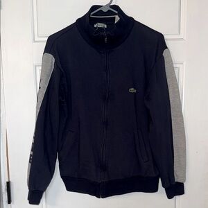 VTG Lacoste Navy and Gray Track Jacket
